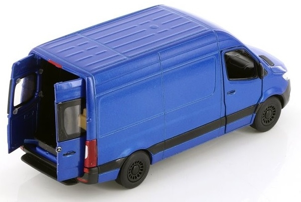Macheta metalica Kinsmart Mercedes-Benz Sprinter, Albastru, scara 1:36 [4]