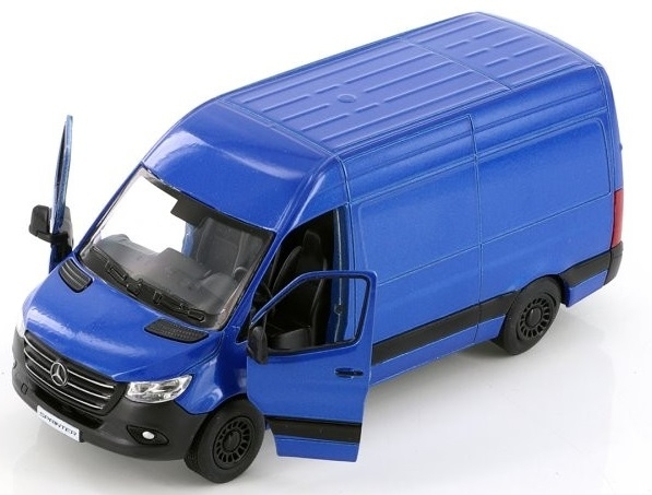 Macheta metalica Kinsmart Mercedes-Benz Sprinter, Albastru, scara 1:36 [2]