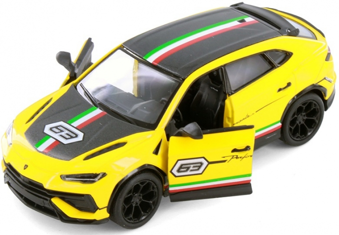 Macheta metalica Lamborghini Urus Performante, Livery Edition, Kinsmart, Scara 1:40, Galben [2]