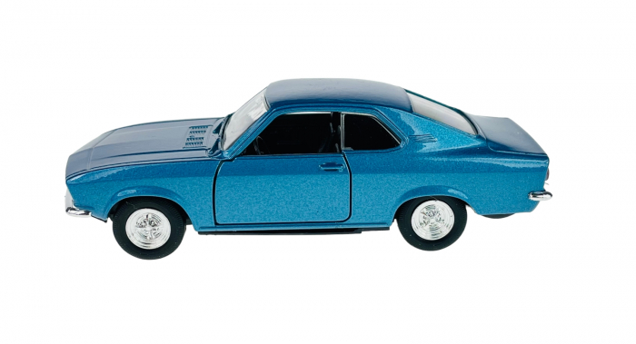 Macheta metalica Opel Manta 1970  A, scara 1:34 Welly, Albastru, 12 cm [4]