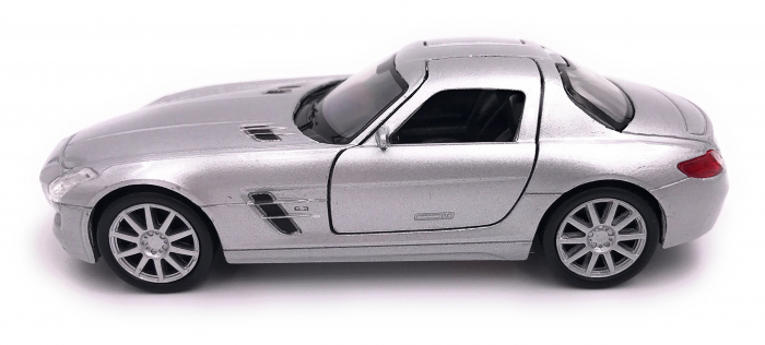 Macheta metalica Welly 1:34 Mercedes-Benz SLS AMG, Gri [3]