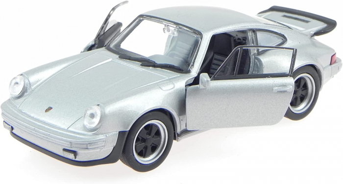 Macheta metalica Welly 1:34 Porsche 911 Turbo, Gri, 12 cm [1]