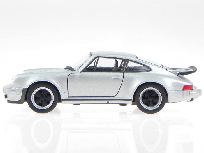 Macheta metalica Welly 1:34 Porsche 911 Turbo, Gri, 12 cm [3]