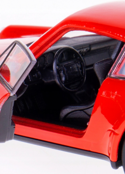 Macheta metalica Welly 1:34 Porsche 911 Turbo, Rosu, 12 cm [4]