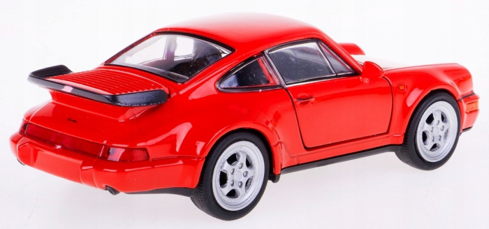Macheta metalica Welly 1:34 Porsche 911 Turbo, Rosu, 12 cm [6]