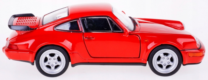 Macheta metalica Welly 1:34 Porsche 911 Turbo, Rosu, 12 cm [5]