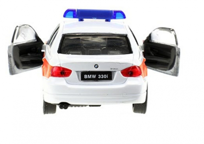 Macheta metalica Welly BMW 330i SOS 112, Salvare , Alb-Portocaliu [3]