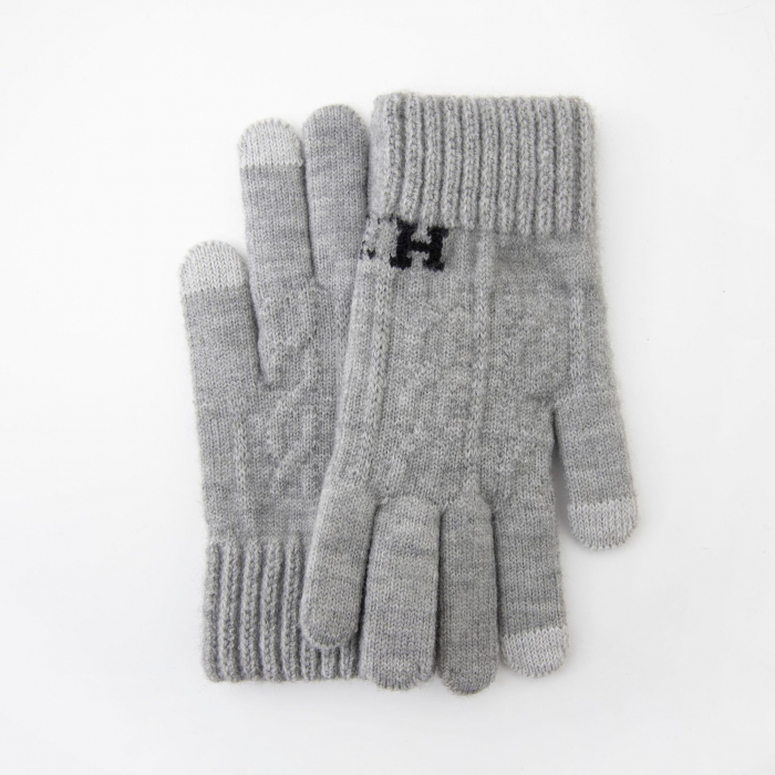 Manusi de Barbat, Flippy, Model H, Functie Touchscreen (ecran tactil), Material Acril Tricotat, Manseta Elastica, Interior Catifelat, Marime Universala, Gri Deschis [6]