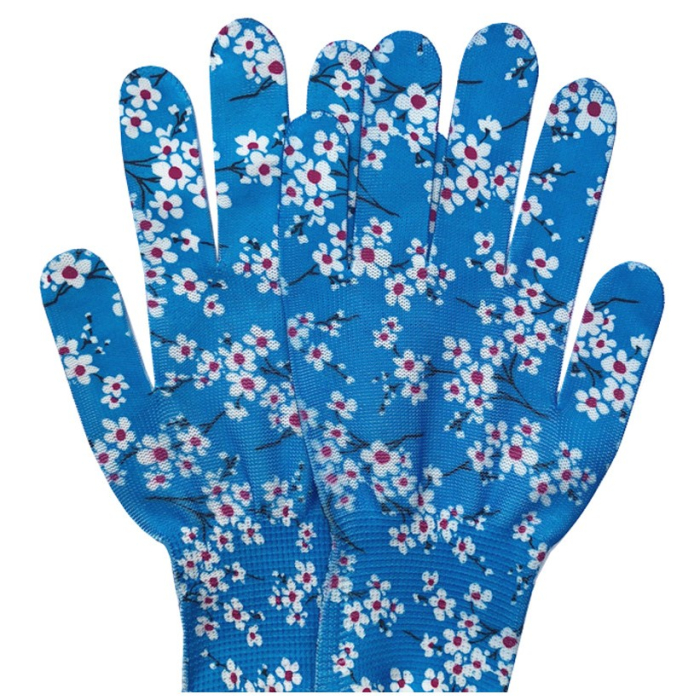 Manusi de Gradinarit, Flippy, din Nailon, Marime Universala 20 cm, Model Inflorat, Antiderapante, Multicolor [7]