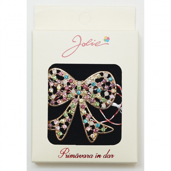 Martisor Brosa Medie, Multicolora, Dimensiune Brosa Aprox 5 cm, Material Metal, Model 3 [1]