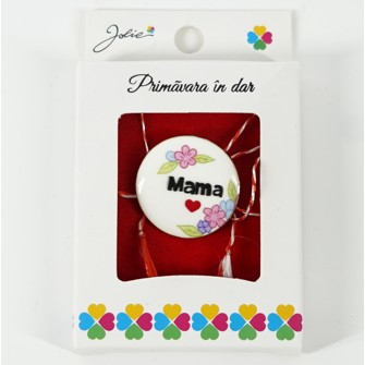 Martisor Brosa Mica in Cutie, Dimensiune Brosa 2.5-3 cm, Material Metal, Model Cerc Mama [1]