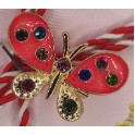 Martisor Brosa Mica in Cutie, Dimensiune Brosa 2.5-3 cm, Material Metal, Model Fluture Rosu [1]