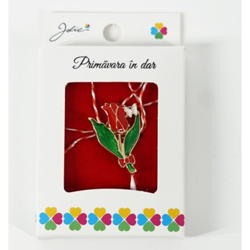 Martisor Brosa Mica in Cutie, Dimensiune Brosa 2.5-3 cm, Material Metal, Model Lalea [1]