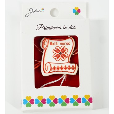 Martisor Brosa Mica in Cutie, Dimensiune Brosa 2.5-3 cm, Material Metal, Model Mult noroc [1]