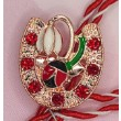 Martisor Brosa Mica in Cutie, Dimensiune Brosa 2.5-3 cm, Material Metal, Model Potcoava Buburuza Ghiocel [1]