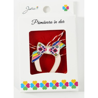 Martisor Brosa Mica in Cutie, Dimensiune Brosa 2.5-3 cm, Material Metal, Model Potcoava cu Funda [1]