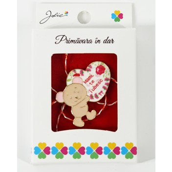 Martisor Brosa Mica in Cutie, Dimensiune Brosa 2.5-3 cm, Material Metal, Model Ursulet [1]