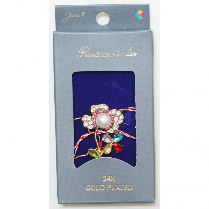Martisor Brosa Placata cu Aur 24K, Dimensiune Brosa Aprox 2- 3 cm, Model 1 [1]