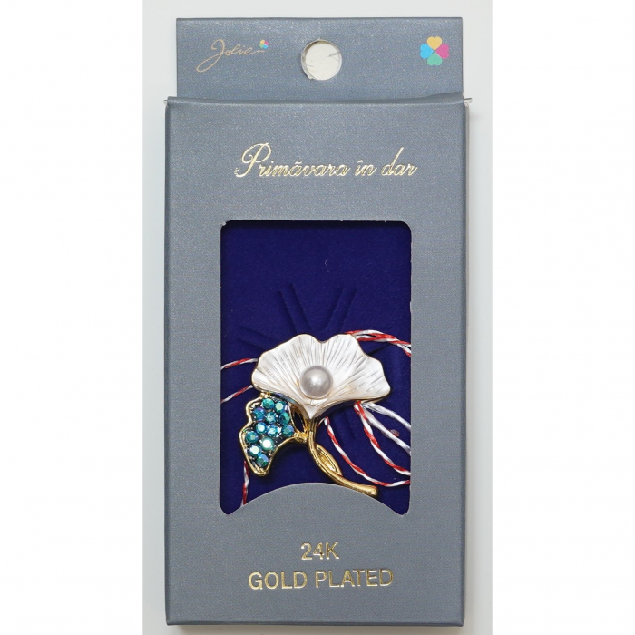 Martisor Brosa Placata cu Aur 24K, Dimensiune Brosa Aprox 2- 3 cm, Model 12 [1]