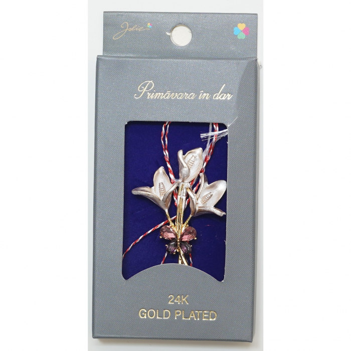 Martisor Brosa Placata cu Aur 24K, Dimensiune Brosa Aprox 2- 3 cm, Model 15 [1]