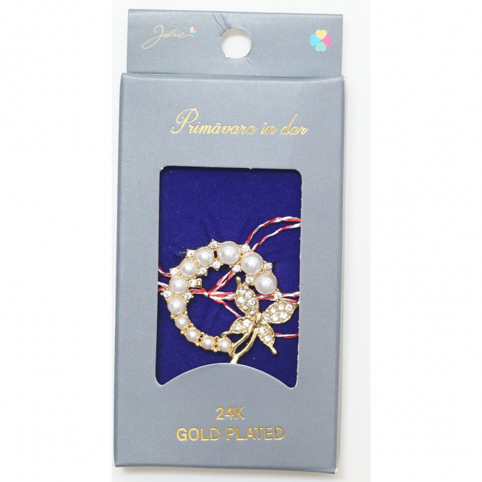 Martisor Brosa Placata cu Aur 24K, Dimensiune Brosa Aprox 2- 3 cm, Model 3 [1]