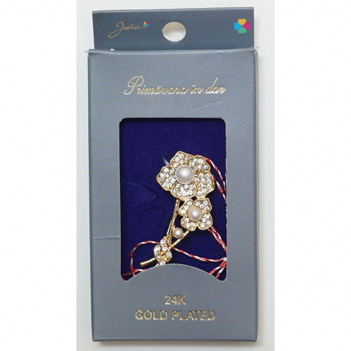 Martisor Brosa Placata cu Aur 24K, Dimensiune Brosa Aprox 2- 3 cm, Model 6 [1]