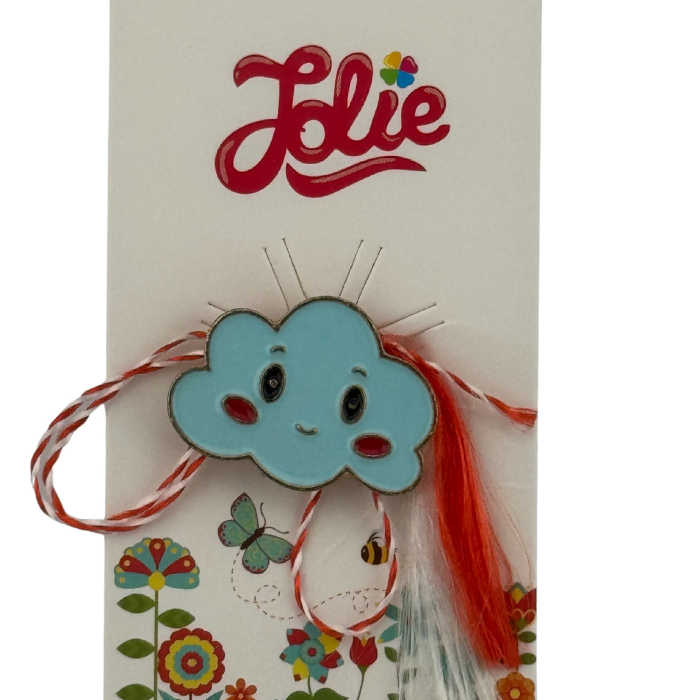 Martisor pentru copii, Jolie, Material Metal, Ambalaj Carton cu Design, Dimensiune Brosa Aproximativ 2x2 cm, Multicolor, Model Norisor [3]