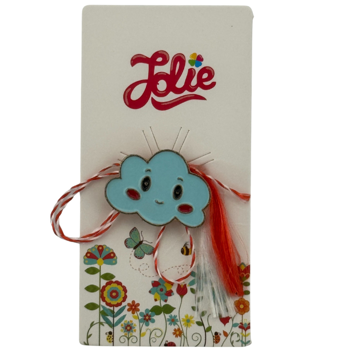 Martisor pentru copii, Jolie, Material Metal, Ambalaj Carton cu Design, Dimensiune Brosa Aproximativ 2x2 cm, Multicolor, Model Norisor [1]