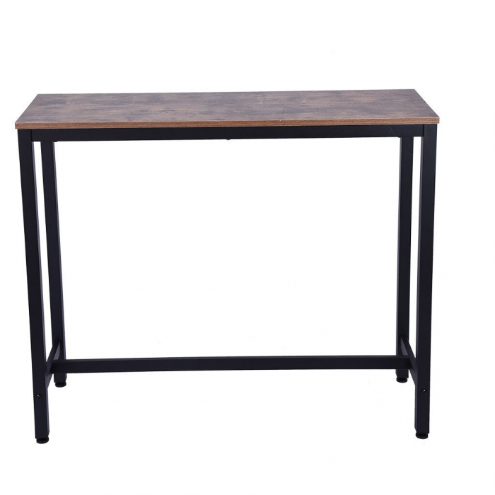 Masa bar Hogland, negru si stejar antichizat, 120x40x100 cm [5]