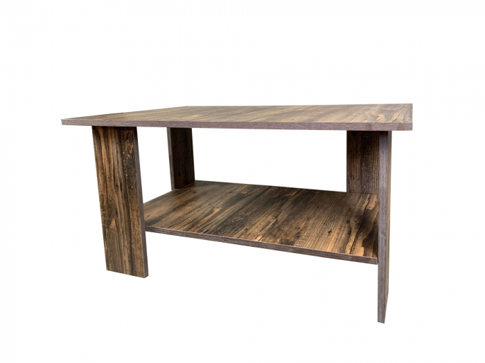 Masa Cafea Turo antichizat, stejar alb, 87x60x43 cm [6]