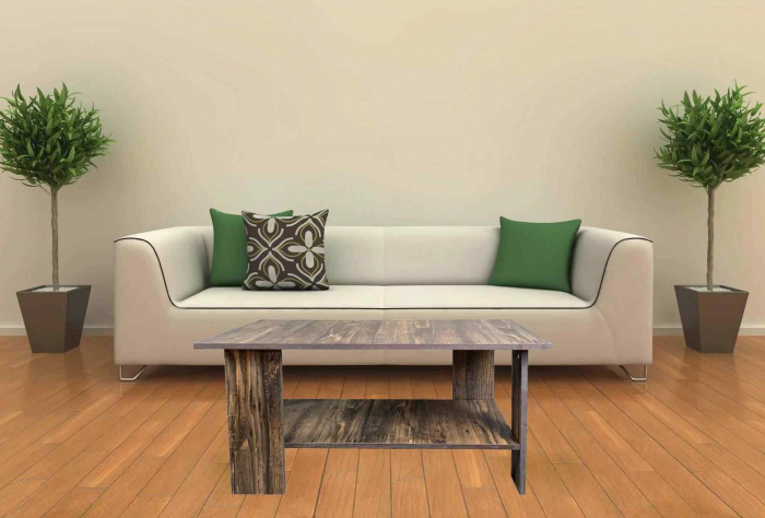 Masa Cafea Turo antichizat, stejar alb, 87x60x43 cm [2]