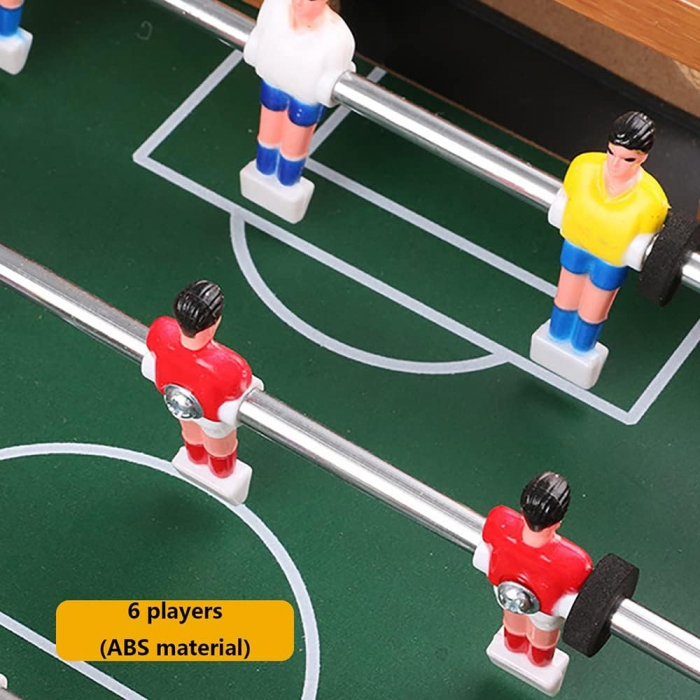 Masa de fotbal cu teren si 12 jucatori Flippy, cu tablou pentru scor, din metal, lemn si ABS, 34.5 x 23 x 7 cm, pentru copii [5]