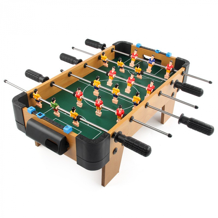 Masa de fotbal cu teren si 18 jucatori Flippy, 6 manere, cu tablou pentru scor, din metal, lemn si ABS, 51 x 44 x 17.5 cm, cu picioare, pentru copii/adulti [1]