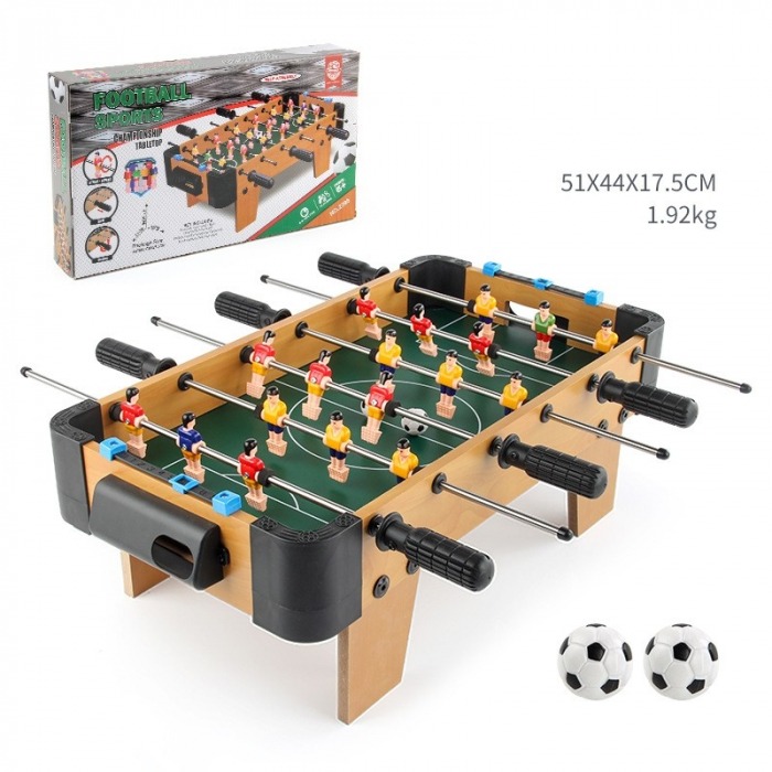 Lichidare Masa de fotbal cu teren si 18 jucatori Flippy, 6 manere, cu tablou pentru scor, din metal, lemn si ABS, 51 x 44 x 17.5 cm, cu picioare, pentru copii/adulti [4]