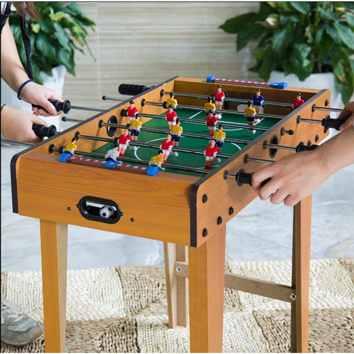 Masa de Fotbal cu Teren si 18 Jucatori Flippy, 6 Manere, cu Tablou pentru Scor, din Metal, Lemn si ABS, 69 x 36.5 x 61 cm, cu Picioare, pentru copii/adulti [3]