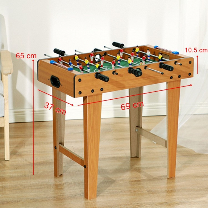 Masa de fotbal cu teren si 18 jucatori Flippy, cu tablou pentru scor, din metal, lemn si ABS, cu Picioare, 69 x 34 x 65 cm, pentru copii si adulti [5]