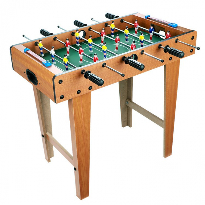 Masa de fotbal cu teren si 18 jucatori Flippy, cu tablou pentru scor, din metal, lemn si ABS, cu Picioare, 69 x 34 x 65 cm, pentru copii si adulti [1]