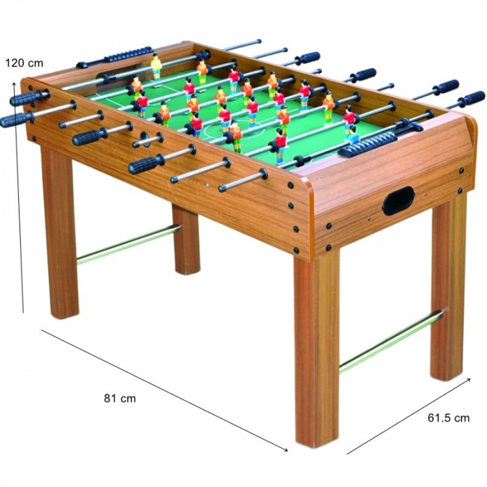 Masa de Fotbal cu Teren si 21 Jucatori Flippy, 8 Manere, cu Tablou pentru Scor, din Metal, Lemn si ABS, 120 x 61.5 x 81 cm, cu Picioare, pentru copii/adulti [2]