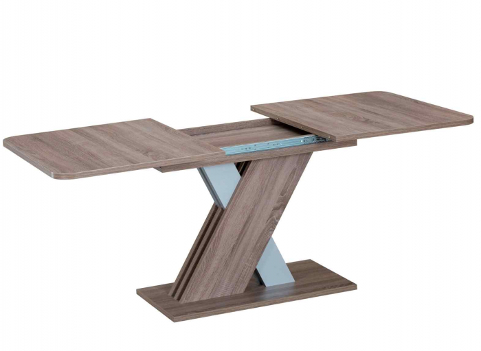 Masa extensibila Exel, gri si trufe, 140-180x85x75 cm [4]
