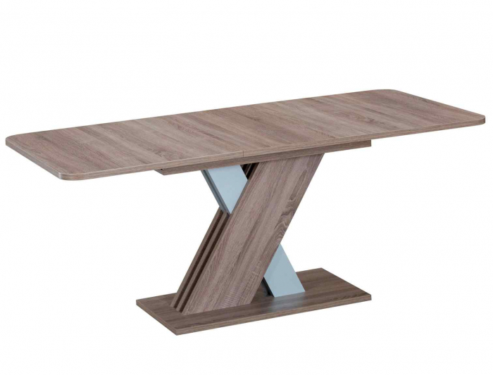 Masa extensibila Exel, gri si trufe, 140-180x85x75 cm [1]