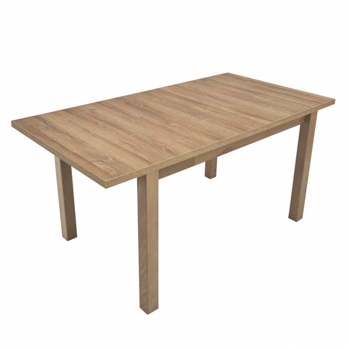 Masa extensibila living/bucatarie Maxine 5 , sonoma/stejar alb, 80x120/150 cm, UnicSpot [4]