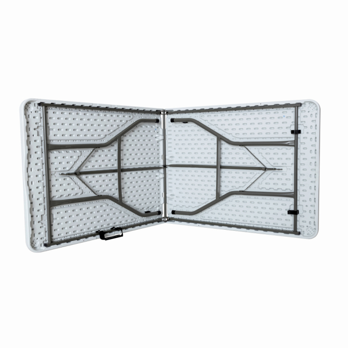 * LICHIDARE STOC * Masa pliabila 4 persoane din otel si HDPE MESTERINO KJC2061, 180x70x74 cm, culoare alba [3]