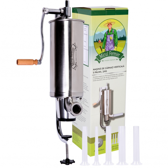 Masina de carnati 3 kg vertical, 5 palnii (10,15,19,22,25) [1]