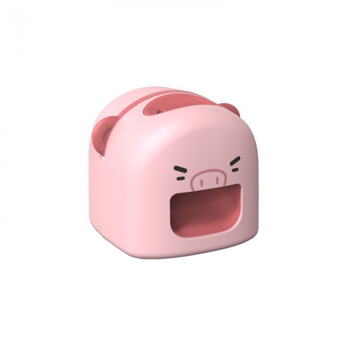 Mașină de Decojit Semințe, Flippy, Mini Deschizător, Model Porc, Incarcare USB, 9.7x10x8.6 cm,Roz [1]