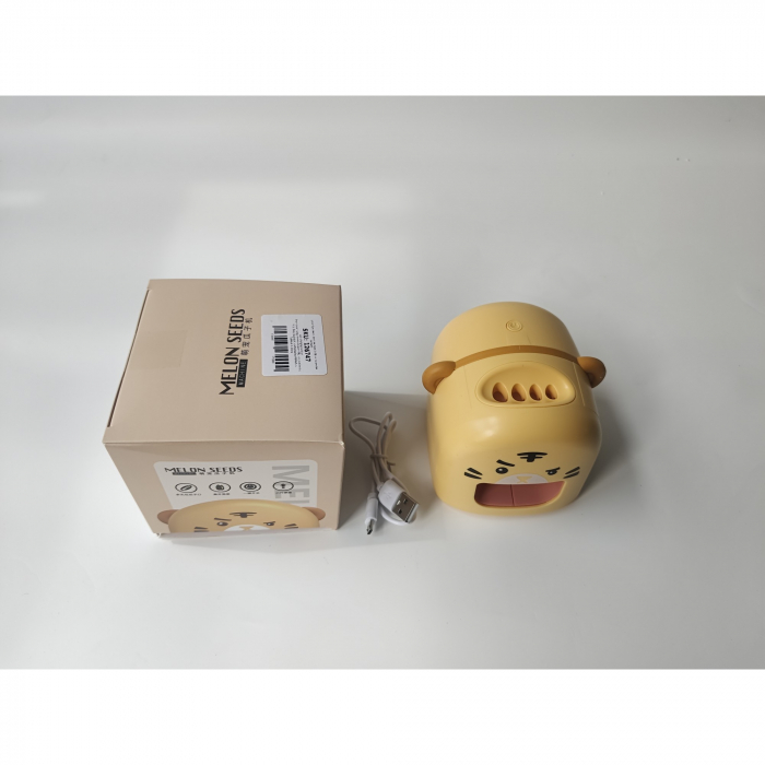 Mașină de Decojit Semințe, Flippy, Mini Deschizător, Model Tigru, Incarcare USB, 9.7x10x8.6 cm, Portocaliu [5]