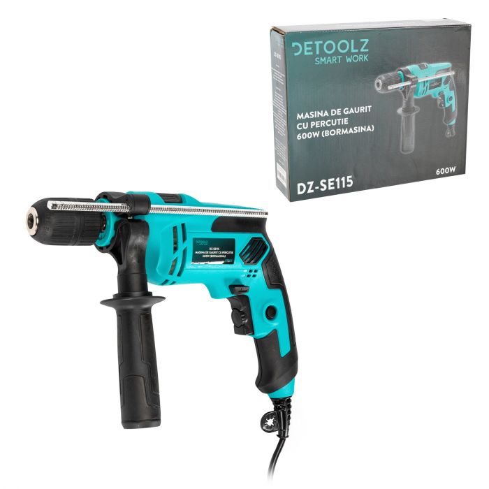 Masina de gaurit cu percutie Detoolz 600W (bormasina) [7]