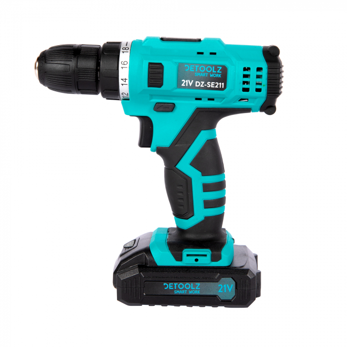 Masina de gaurit insurubat cu accesorii 21V Li-Ion [18]