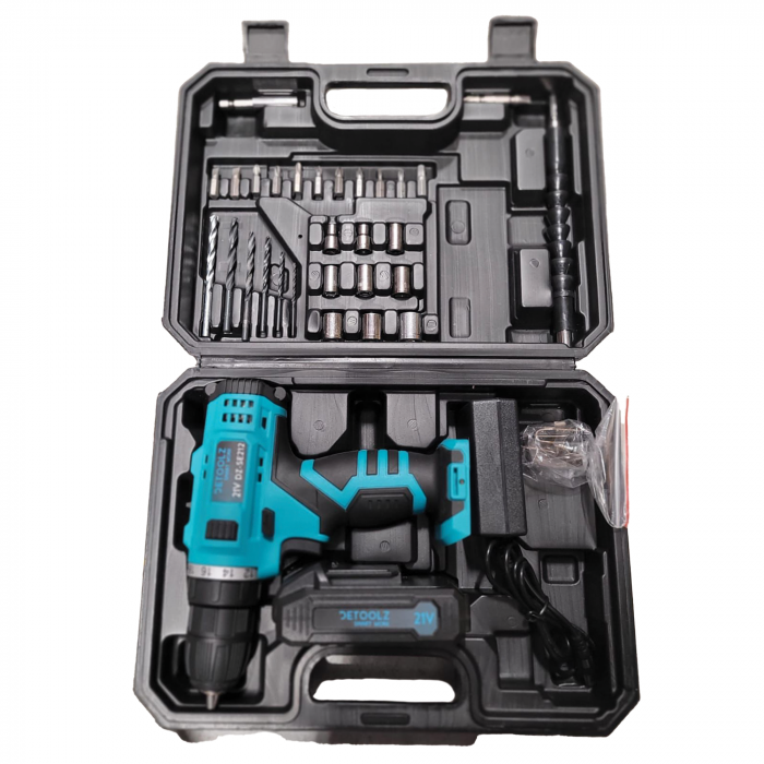 Masina de gaurit insurubat cu accesorii 21V Li-Ion [6]