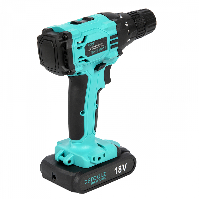 Masina de gaurit si insurubat cu acumulator Detoolz 18V Li-ion, 1.3 Ah, 2 acumulatori [5]