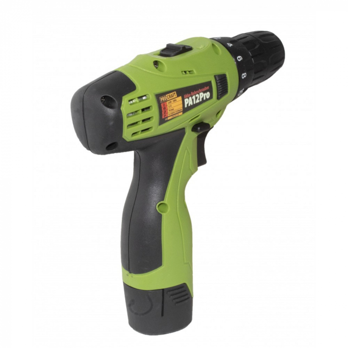 Masina de insurubat cu acumulator Procraft PA12PRO DFR, 12V/2A, 1350 RPM, mandrina 10 mm, 2 baterii [4]